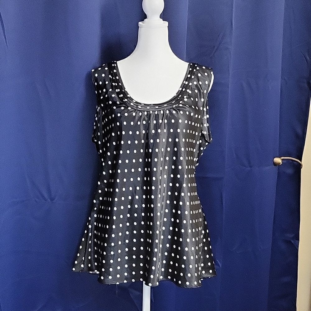 Black Polka Dot Tank Top